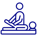Person performing CPR on another person, illustrating first aid.
